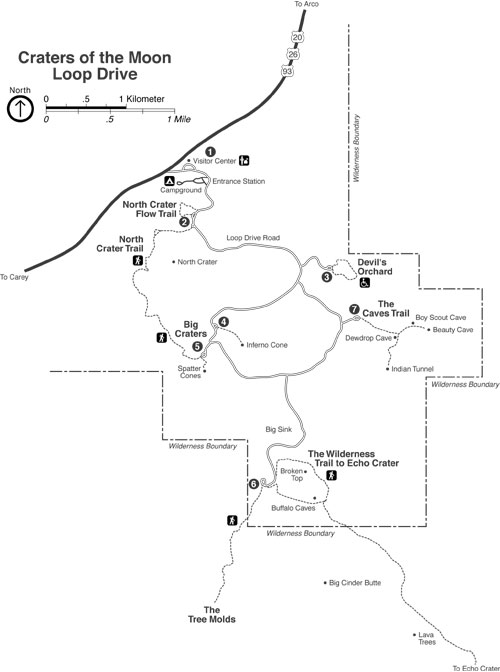 Hiking trail map