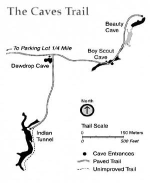 map of Cave Trail